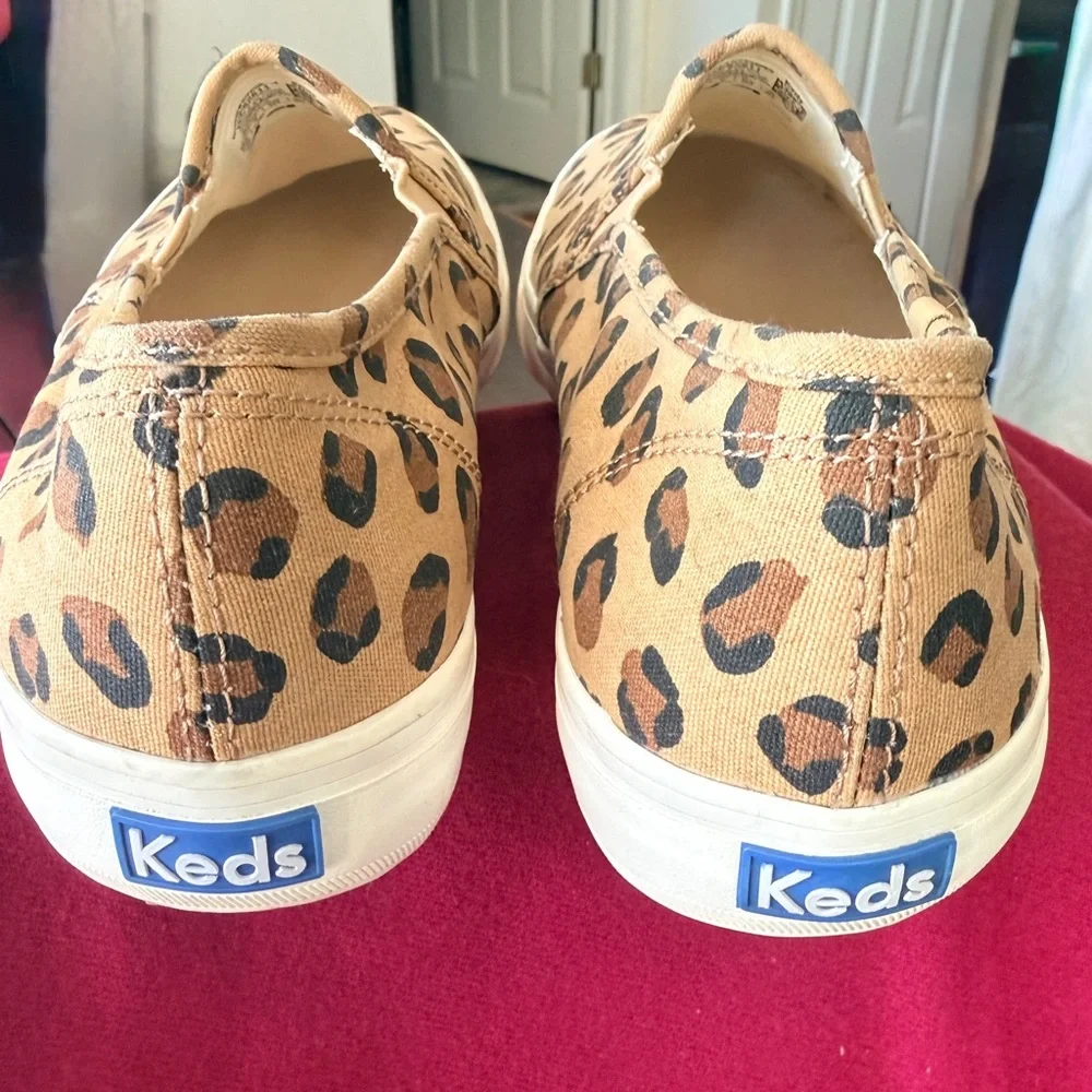 Keds EUC Leopard Print Slip-On double Decker animal print size 8.5